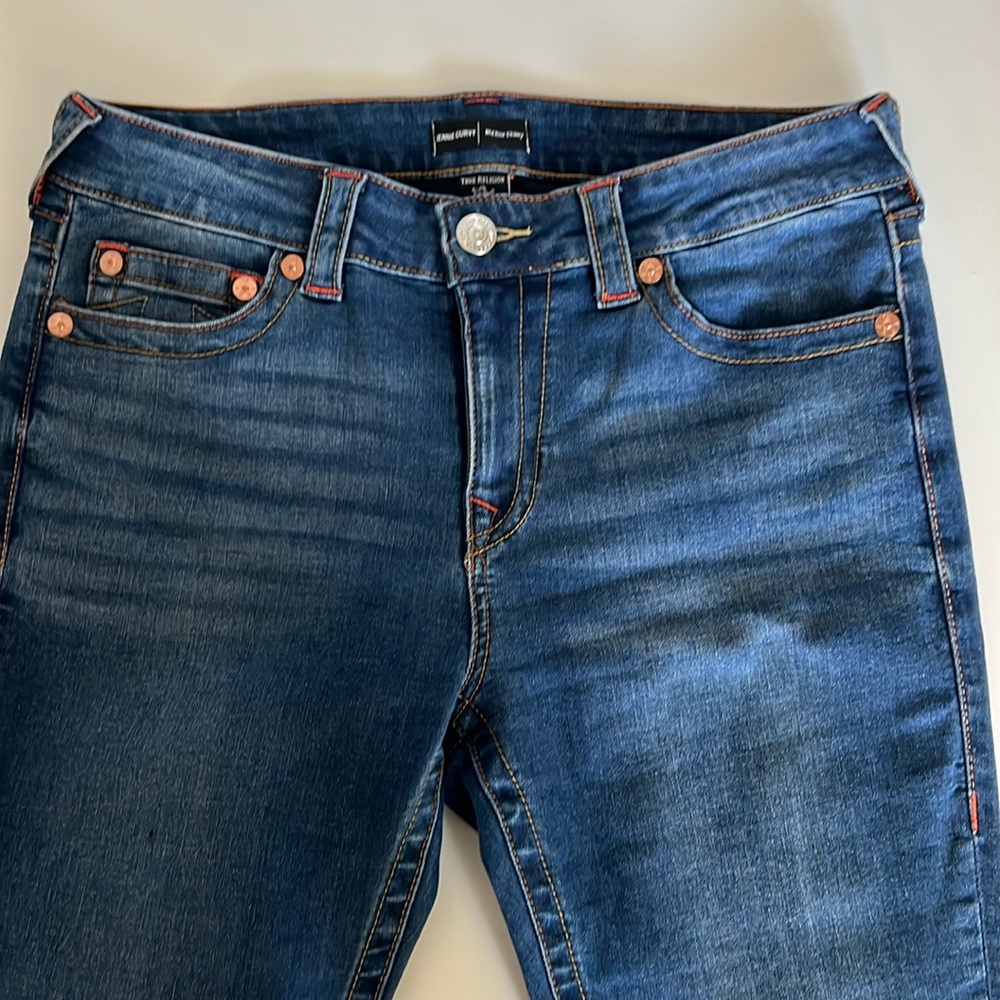 True Religion Jennie Mid Rise Curvy Skinny Jean